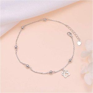 paw print anklet